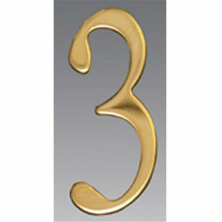 CLASSIC ACCESSORIES Brass Address Numbers Size - 3 Number - 3-Brass VE126735